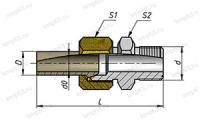 Соединение с шаровым ниппелем  СШН 14хМ22 У3 ст.20