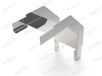 Лоток угловой вертикальный вниз 45º НЛП 100х100 УТ1,5