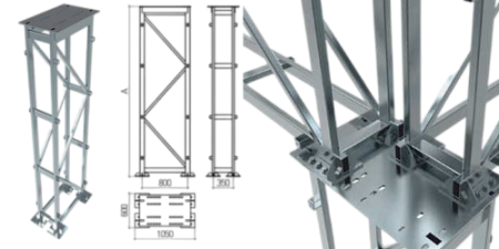 Колонна эстакады МБФ-К1-2000 Размеры (ДxШxВ) 800x350x1990